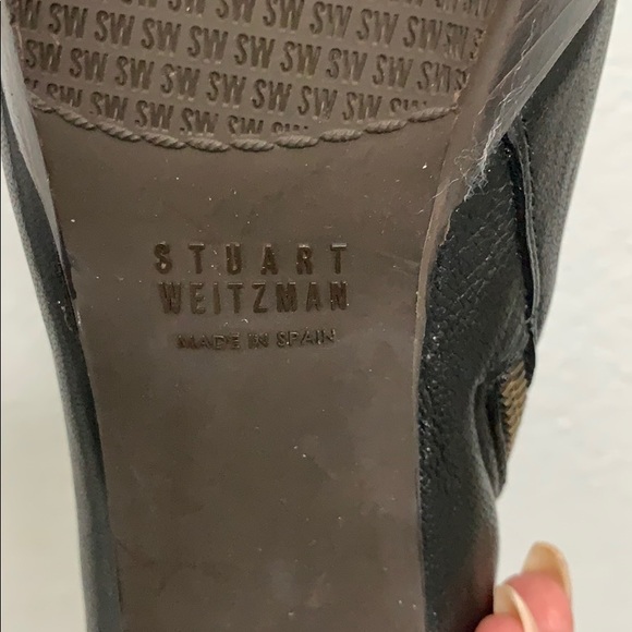 Stuart Weitzman Black Leather Ankle Booties - Picture 4 of 9